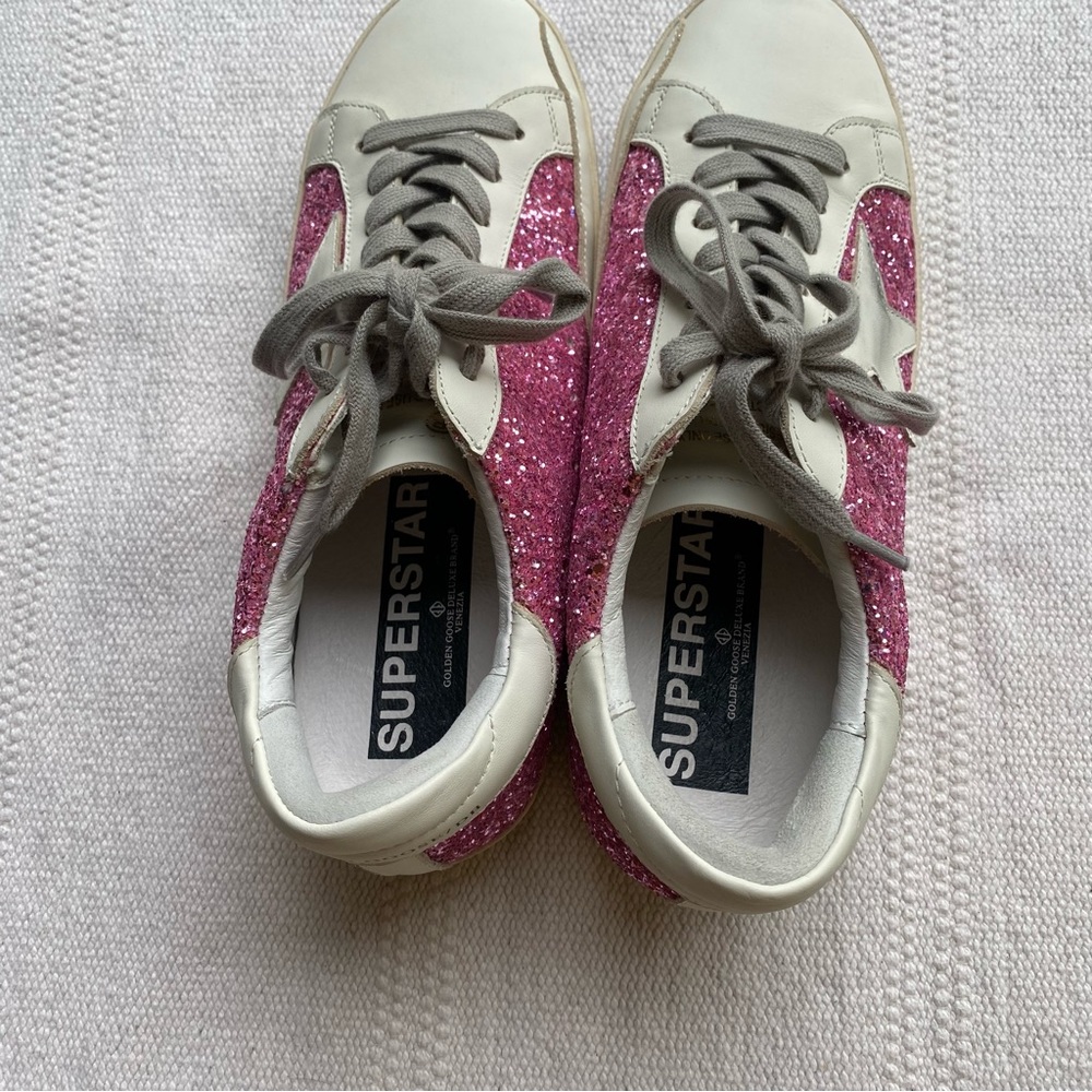 GOLDEN GOOSE
Superstar leather sneakers pink glitter shoes size 40 - Picture 9 of 15